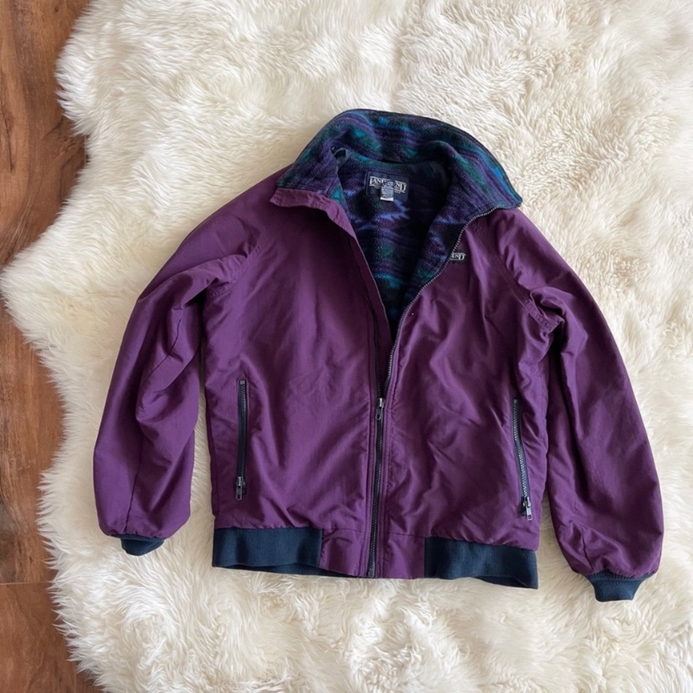 Lands’ End Squall Jacket Vintage Purple Fleece L